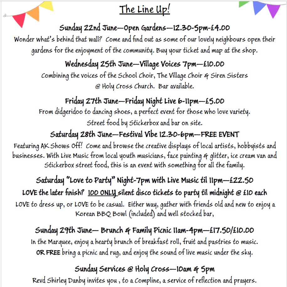 Ashton Keynes Festival the Line up