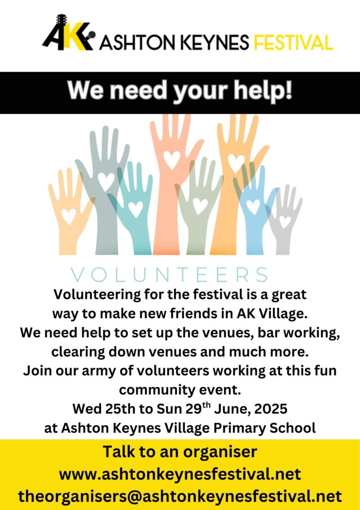 Ashton Keynes Festival Volunteer Poster